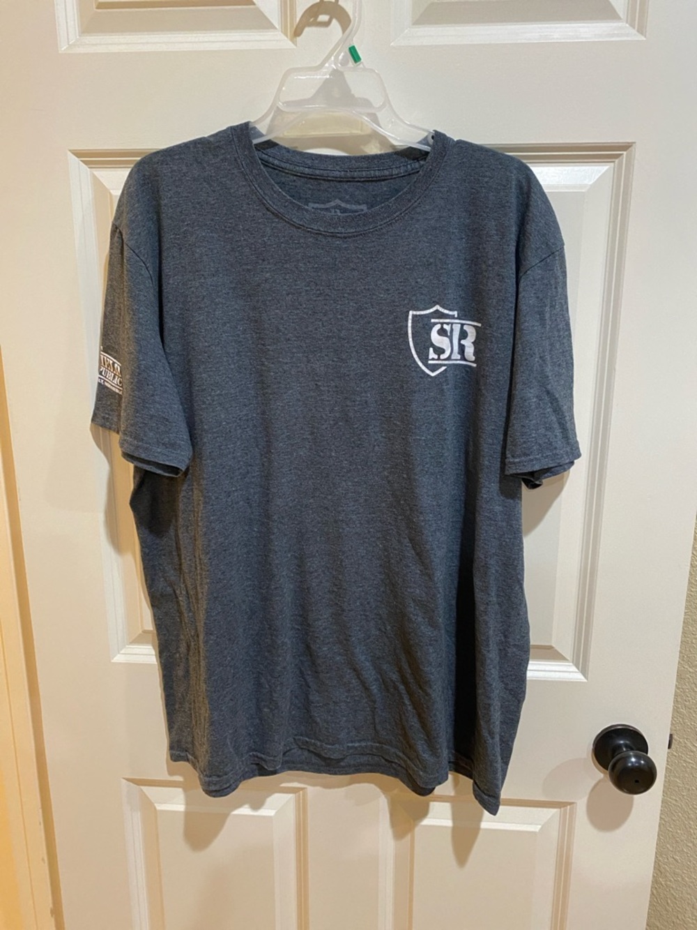 Shield Short-Sleeve Crew Tee in Charcoal